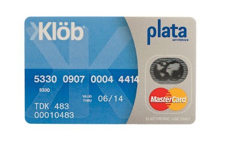 Tarjeta TDK de pagos Klob
